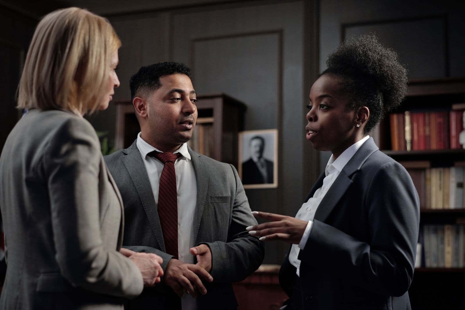 Attorneys discussing a brand protection strategy